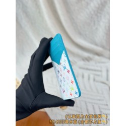 【M14155】レイクブルー A 級全鋼版 パーソナライズド LV x TM Romy 名刺入れ｜村上隆コラボ｜パンダジップ 12×8×0.8cm