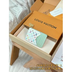 【M14155】アイスグリーン パーソナライズドカスタム LV x TM Romy 名刺入れ｜村上隆コラボ｜パンダジップ 12×8×0.8cm