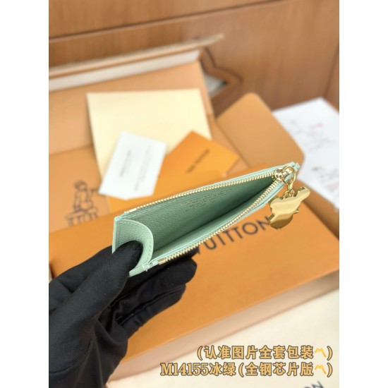 【M14155】アイスグリーン パーソナライズドカスタム LV x TM Romy 名刺入れ|村上隆コラボ|パンダジップ 12×8×0.8cm 【M14155】アイスグリーン パーソナライズドカスタム LV x TM Romy 名刺入れ|村上隆コラボ|パンダジップ 12×8×0.8cm