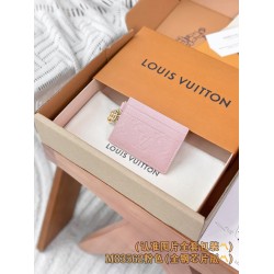 【M83562】ピンクエンボス パーソナライズドカスタム LV Charms 名刺入れ｜Monogram Empreinte 牛革｜ゴールドメタルチャーム 10.2×7.3×0.3cm