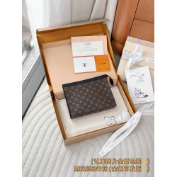 【M61692】Monogram Eclipse モノトーングレー A 級全鋼 パーソナライズド Pochette Voyage ミドルハンドバッグ｜大容量収納｜ビジネス向け 27×21×6cm