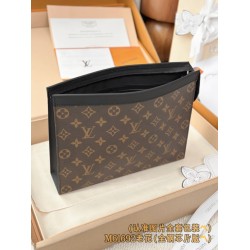 【M61692】Monogram Eclipse モノトーングレー A 級全鋼 パーソナライズド Pochette Voyage ミドルハンドバッグ｜大容量収納｜ビジネス向け 27×21×6cm