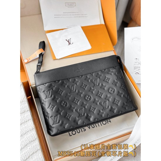 【M82545】ニューエンボス A 級全鋼 パーソナライズド Pochette Voyage Souple|Monogram Shadow 小牛皮|柔軟アーキングライン 30×21×7.5cm 【M82545】ニューエンボス A 級全鋼 パーソナライズド Pochette Voyage Souple|Monogram Shadow 小牛皮|柔軟アーキングライン 30×21×7.5cm