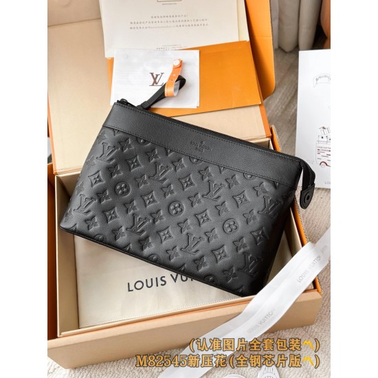 【M82545】ニューエンボス A 級全鋼 パーソナライズド Pochette Voyage Souple|Monogram Shadow 小牛皮|柔軟アーキングライン 30×21×7.5cm 【M82545】ニューエンボス A 級全鋼 パーソナライズド Pochette Voyage Souple|Monogram Shadow 小牛皮|柔軟アーキングライン 30×21×7.5cm