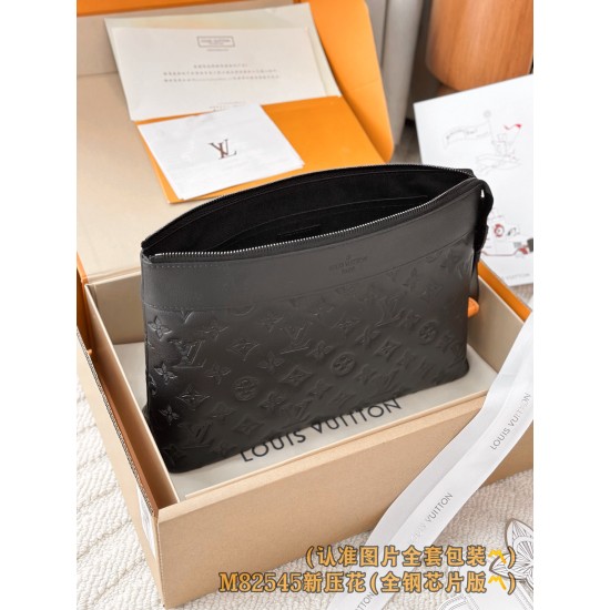 【M82545】ニューエンボス A 級全鋼 パーソナライズド Pochette Voyage Souple|Monogram Shadow 小牛皮|柔軟アーキングライン 30×21×7.5cm 【M82545】ニューエンボス A 級全鋼 パーソナライズド Pochette Voyage Souple|Monogram Shadow 小牛皮|柔軟アーキングライン 30×21×7.5cm