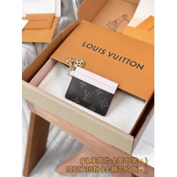 【M82739】ピンク A 級全鋼 パーソナライズドカスタム LV Charms 名刺入れ｜Monogram キャンバス＆牛革｜ゴールドメタルチャーム 10.2×7.3×0.3cm