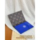 【N00168】ダミエブルーグリーン A 級全鋼 パーソナライズドカスタム パスポートケース｜Damier Heritage キャンバス｜ヴィンテージロゴ 10×14×2.5cm