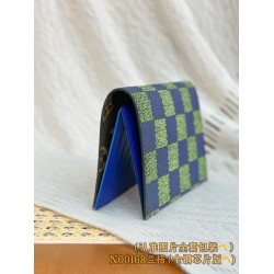 【N00168】ダミエブルーグリーン A 級全鋼 パーソナライズドカスタム パスポートケース｜Damier Heritage キャンバス｜ヴィンテージロゴ 10×14×2.5cm