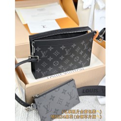 【M81124】ブラックモノグラム A 級全鋼 パーソナライズドカスタム Gaston Wearable Wallet｜輸入一級牛革｜ハンドバッグ兼スマートウォレット 22×14.5×4.5cm