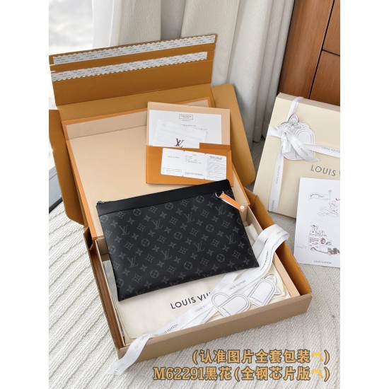 【M62291】Monogram Pacific ブラックコーティング ×Taige 皮革 A 級全鋼 パーソナライズド POCHETTE APOLLO ハンドバッグ|2024 春夏新作|Kim Jones デザイン 34x25x2cm 【M62291】Monogram Pacific ブラックコーティング ×Taige 皮革 A 級全鋼 パーソナライズド POCHETTE APOLLO ハンドバッグ|2024 春夏新作|Kim Jones デザイン 34x25x2cm
