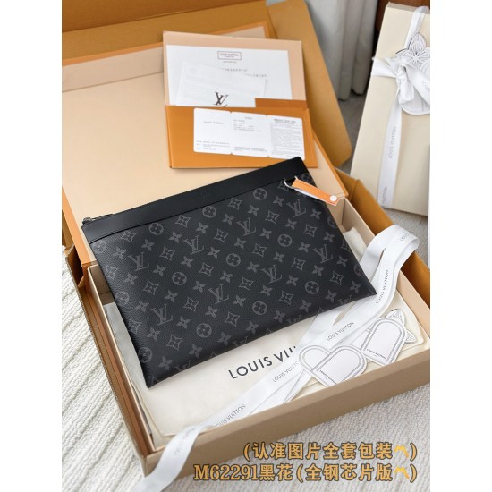 【M62291】Monogram Pacific ブラックコーティング ×Taige 皮革 A 級全鋼 パーソナライズド POCHETTE APOLLO ハンドバッグ|2024 春夏新作|Kim Jones デザイン 34x25x2cm 【M62291】Monogram Pacific ブラックコーティング ×Taige 皮革 A 級全鋼 パーソナライズド POCHETTE APOLLO ハンドバッグ|2024 春夏新作|Kim Jones デザイン 34x25x2cm