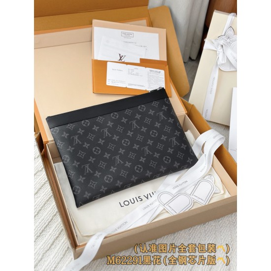【M62291】Monogram Pacific ブラックコーティング ×Taige 皮革 A 級全鋼 パーソナライズド POCHETTE APOLLO ハンドバッグ|2024 春夏新作|Kim Jones デザイン 34x25x2cm 【M62291】Monogram Pacific ブラックコーティング ×Taige 皮革 A 級全鋼 パーソナライズド POCHETTE APOLLO ハンドバッグ|2024 春夏新作|Kim Jones デザイン 34x25x2cm