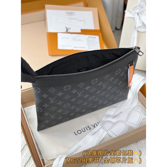 【M62291】Monogram Pacific ブラックコーティング ×Taige 皮革 A 級全鋼 パーソナライズド POCHETTE APOLLO ハンドバッグ|2024 春夏新作|Kim Jones デザイン 34x25x2cm 【M62291】Monogram Pacific ブラックコーティング ×Taige 皮革 A 級全鋼 パーソナライズド POCHETTE APOLLO ハンドバッグ|2024 春夏新作|Kim Jones デザイン 34x25x2cm