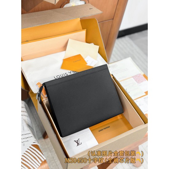 【M30450】クロスグレイン A 級全鋼 パーソナライズドカスタム Pochette Voyage|深層染色 Taiga 皮革|マルチ用途インナーバッグ 27×21×6cm 【M30450】クロスグレイン A 級全鋼 パーソナライズドカスタム Pochette Voyage|深層染色 Taiga 皮革|マルチ用途インナーバッグ 27×21×6cm