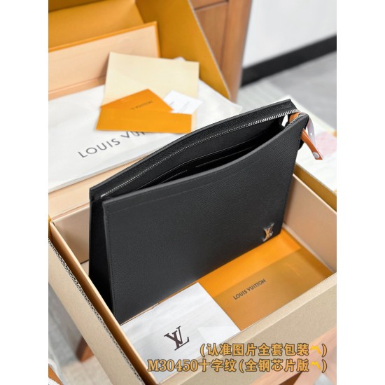 【M30450】クロスグレイン A 級全鋼 パーソナライズドカスタム Pochette Voyage|深層染色 Taiga 皮革|マルチ用途インナーバッグ 27×21×6cm 【M30450】クロスグレイン A 級全鋼 パーソナライズドカスタム Pochette Voyage|深層染色 Taiga 皮革|マルチ用途インナーバッグ 27×21×6cm
