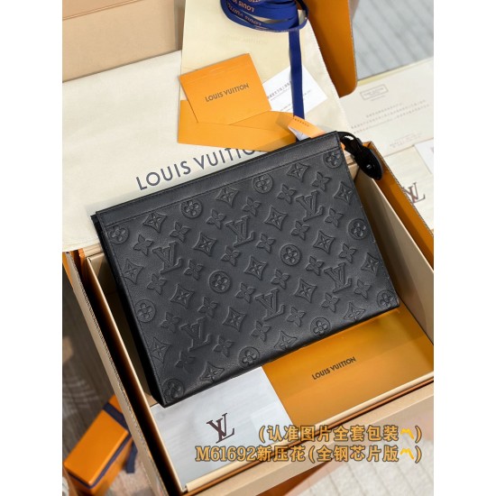 【M61692】ニューエンボス A 級全鋼 パーソナライズドカスタム Pochette To-Go ミドルサイズ|Monogram Shadow×Eclipse エンボス|タフ&クラシック融合 27×21×6cm 【M61692】ニューエンボス A 級全鋼 パーソナライズドカスタム Pochette To-Go ミドルサイズ|Monogram Shadow×Eclipse エンボス|タフ&クラシック融合 27×21×6cm