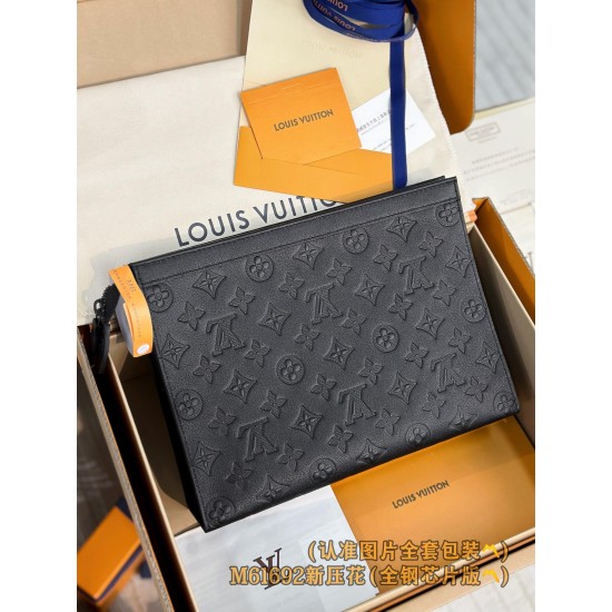 【M61692】ニューエンボス A 級全鋼 パーソナライズドカスタム Pochette To-Go ミドルサイズ|Monogram Shadow×Eclipse エンボス|タフ&クラシック融合 27×21×6cm 【M61692】ニューエンボス A 級全鋼 パーソナライズドカスタム Pochette To-Go ミドルサイズ|Monogram Shadow×Eclipse エンボス|タフ&クラシック融合 27×21×6cm