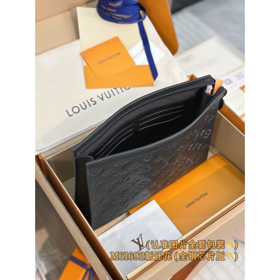 【M61692】ニューエンボス A 級全鋼 パーソナライズドカスタム Pochette To-Go ミドルサイズ|Monogram Shadow×Eclipse エンボス|タフ&クラシック融合 27×21×6cm 【M61692】ニューエンボス A 級全鋼 パーソナライズドカスタム Pochette To-Go ミドルサイズ|Monogram Shadow×Eclipse エンボス|タフ&クラシック融合 27×21×6cm