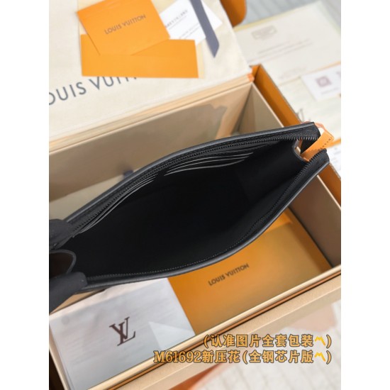 【M61692】ニューエンボス A 級全鋼 パーソナライズドカスタム Pochette To-Go ミドルサイズ|Monogram Shadow×Eclipse エンボス|タフ&クラシック融合 27×21×6cm 【M61692】ニューエンボス A 級全鋼 パーソナライズドカスタム Pochette To-Go ミドルサイズ|Monogram Shadow×Eclipse エンボス|タフ&クラシック融合 27×21×6cm