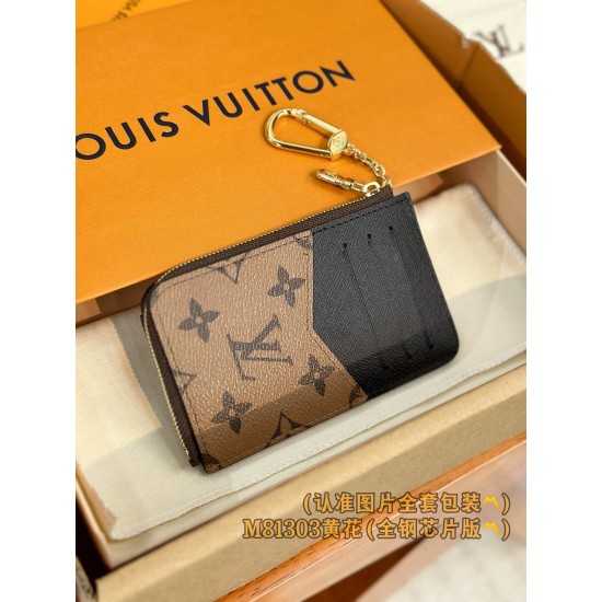 【M81303】Monogram×Reverse キャンバス × 小牛革 A 級全鋼 パーソナライズド Recto Verso カードケース|ハイブリッドデザイン|マルチユース機能 13×8×2cm 【M81303】Monogram×Reverse キャンバス × 小牛革 A 級全鋼 パーソナライズド Recto Verso カードケース|ハイブリッドデザイン|マルチユース機能 13×8×2cm