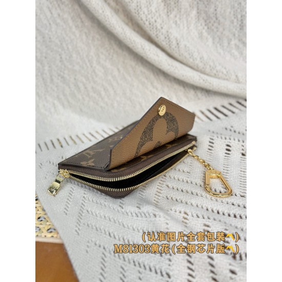 【M81303】Monogram×Reverse キャンバス × 小牛革 A 級全鋼 パーソナライズド Recto Verso カードケース|ハイブリッドデザイン|マルチユース機能 13×8×2cm 【M81303】Monogram×Reverse キャンバス × 小牛革 A 級全鋼 パーソナライズド Recto Verso カードケース|ハイブリッドデザイン|マルチユース機能 13×8×2cm