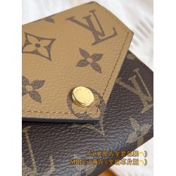【M81557】イエローモノグラム A 級全鋼版 パーソナライズドカスタム VICTORINE ウォレット｜Monogram×Reverse キャンバス｜エンベロープ型マルチ収納 12×9.5×2.5cm