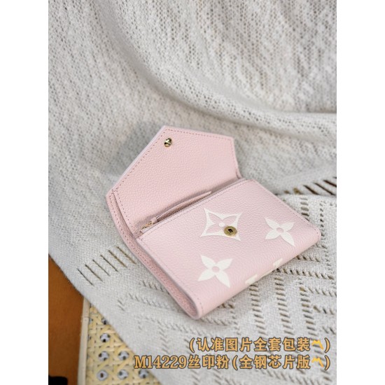 【M14229】シルクスクリーンピンク A 級全鋼 パーソナライズドカスタム Victorine ウォレット|柔軟粒面 Monogram Empreinte 皮革|ダブルトーンピンクエンボス 12×9.5×2.5cm 【M14229】シルクスクリーンピンク A 級全鋼 パーソナライズドカスタム Victorine ウォレット|柔軟粒面 Monogram Empreinte 皮革|ダブルトーンピンクエンボス 12×9.5×2.5cm