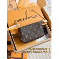 【M58009】モノグラム A 級全鋼 パーソナライズドカスタム Mini Pochette Accessoires｜柔軟 Monogram キャンバス｜丸みフォルムマルチポケット 15.5×10.5×4cm
