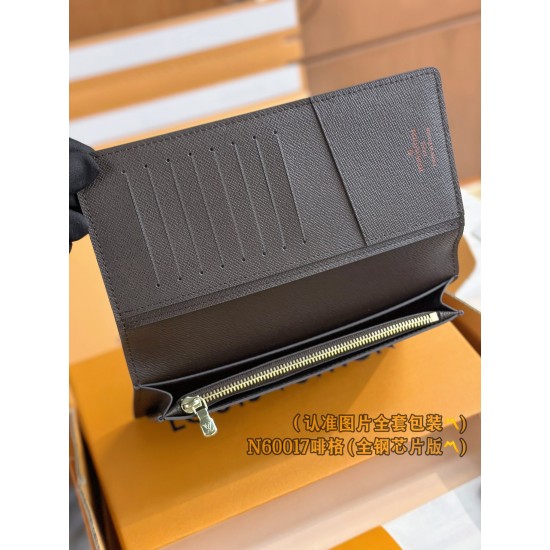 N60017 コーヒーダミエ A 級全鋼版 パーソナライズドカスタム Brazza ロングウォレット|Monogram Eclipse Reverse キャンバス × 粒面牛革|マスキュリンデザイン 10×19×2cm N60017 コーヒーダミエ A 級全鋼版 パーソナライズドカスタム Brazza ロングウォレット|Monogram Eclipse Reverse キャンバス × 粒面牛革|マスキュリンデザイン 10×19×2cm
