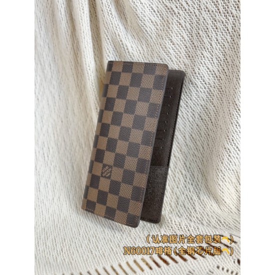 N60017 コーヒーダミエ A 級全鋼版 パーソナライズドカスタム Brazza ロングウォレット|Monogram Eclipse Reverse キャンバス × 粒面牛革|マスキュリンデザイン 10×19×2cm N60017 コーヒーダミエ A 級全鋼版 パーソナライズドカスタム Brazza ロングウォレット|Monogram Eclipse Reverse キャンバス × 粒面牛革|マスキュリンデザイン 10×19×2cm
