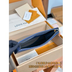 M30423 ブルーモノグラム A 級全鋼️ パーソナライズドカスタム Pochette Voyage MM トラベルポーチ｜Taïga 皮革 ×Monogram Eclipse キャンバス｜ストラクチャードデザイン 27×21×6cm