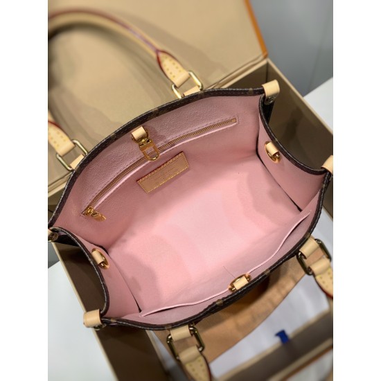 免税版 M13269G 全鋼製 ルイ・ヴィトン × 村上隆 コラボ OnTheGo スモールハンドバッグ 桜柄 19×11.5×25 cm 免税版 M13269G 全鋼製 ルイ・ヴィトン × 村上隆 コラボ OnTheGo スモールハンドバッグ 桜柄 19×11.5×25 cm