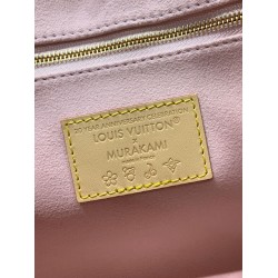 免税版 M13269G 全鋼製 ルイ・ヴィトン × 村上隆 コラボ OnTheGo スモールハンドバッグ 桜柄 19×11.5×25 cm