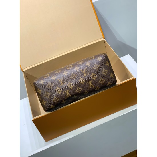免税版 M12940G 全鋼製 The Drop スモールハンドバッグ｜Flower Hobo インスピレーション クラシック Monogram キャンバス 15×12×28cm