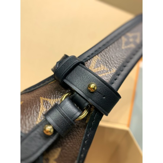 免税版 M12940G 全鋼製 The Drop スモールハンドバッグ｜Flower Hobo インスピレーション クラシック Monogram キャンバス 15×12×28cm