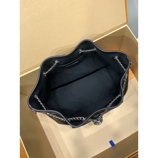 免税版 M14377G 全鋼製 LV Vibe シリーズ No Way ハンドバッグ｜モダンロックンロールスタイル 22.5×15.5×24cm
