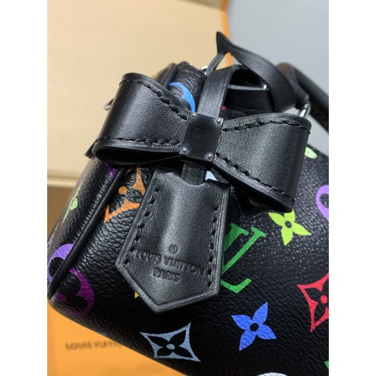 免税版 M13406G 全鋼製 Louis Vuitton x 村上隆 Nano Speedy ハンドバッグ|明るい色彩と精巧なフォルム 10×7.5×16cm 免税版 M13406G 全鋼製 Louis Vuitton x 村上隆 Nano Speedy ハンドバッグ|明るい色彩と精巧なフォルム 10×7.5×16cm
