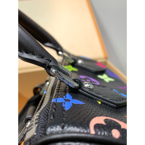 免税版 M13406G 全鋼製 Louis Vuitton x 村上隆 Nano Speedy ハンドバッグ|明るい色彩と精巧なフォルム 10×7.5×16cm 免税版 M13406G 全鋼製 Louis Vuitton x 村上隆 Nano Speedy ハンドバッグ|明るい色彩と精巧なフォルム 10×7.5×16cm
