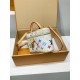 免税版 M13662G 全鋼製 Louis Vuitton x 村上隆 Vanity Pouch ハンドバッグ｜鮮やかな色彩でクラシックを再解釈 11.5×6.5×19cm