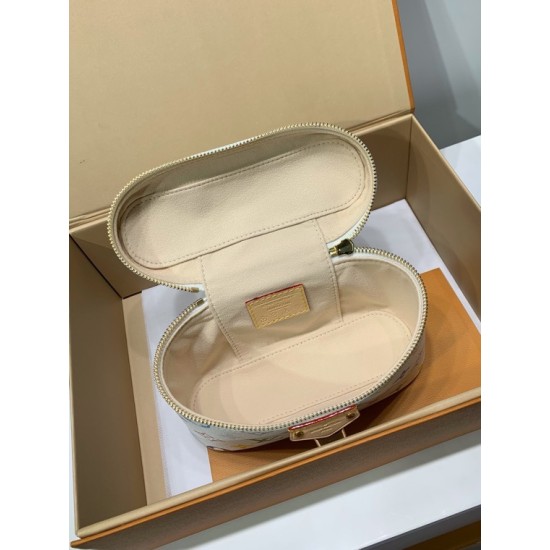 免税版 M13662G 全鋼製 Louis Vuitton x 村上隆 Vanity Pouch ハンドバッグ｜鮮やかな色彩でクラシックを再解釈 11.5×6.5×19cm