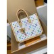 免税版 M13079G 全鋼製 Louis Vuitton x 村上隆 OnTheGo ミッドサイズハンドバッグ|カラフルな Monogram で遊び心溢れるデザイン 27×14×35cm 免税版 M13079G 全鋼製 Louis Vuitton x 村上隆 OnTheGo ミッドサイズハンドバッグ|カラフルな Monogram で遊び心溢れるデザイン 27×14×35cm