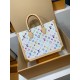 免税版 M13079G 全鋼製 Louis Vuitton x 村上隆 OnTheGo ミッドサイズハンドバッグ|カラフルな Monogram で遊び心溢れるデザイン 27×14×35cm 免税版 M13079G 全鋼製 Louis Vuitton x 村上隆 OnTheGo ミッドサイズハンドバッグ|カラフルな Monogram で遊び心溢れるデザイン 27×14×35cm