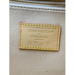 免税版 M13079G 全鋼製 Louis Vuitton x 村上隆 OnTheGo ミッドサイズハンドバッグ｜カラフルな Monogram で遊び心溢れるデザイン 27×14×35cm