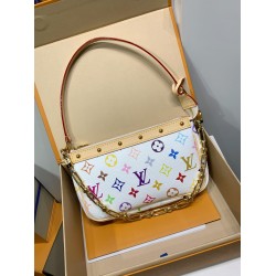 全鋼製 13404G Louis Vuitton x 村上隆 コラボ Pochette Accessoires ハンドバッグ｜カラフルな Monogram で個性的なファッションを体現 13×4×22cm