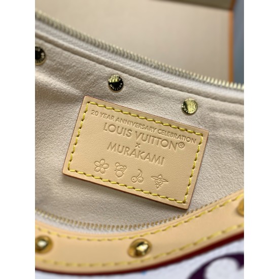 全鋼製 13404G Louis Vuitton x 村上隆 コラボ Pochette Accessoires ハンドバッグ｜カラフルな Monogram で個性的なファッションを体現 13×4×22cm