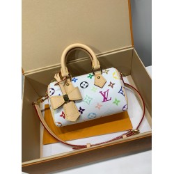 全鋼製 M13391G Louis Vuitton x 村上隆 Nano Speedy ハンドバッグ｜鮮やかな色彩と精巧なデザイン 10×7.5×16cm