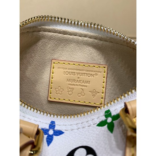 全鋼製 M13391G Louis Vuitton x 村上隆 Nano Speedy ハンドバッグ|鮮やかな色彩と精巧なデザイン 10×7.5×16cm 全鋼製 M13391G Louis Vuitton x 村上隆 Nano Speedy ハンドバッグ|鮮やかな色彩と精巧なデザイン 10×7.5×16cm
