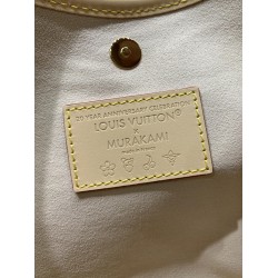 免税版 M13661G 全鋼製 Louis Vuitton x 村上隆 CarryAll スモールハンドバッグ｜明るい色合い × エレガントなディテール 24×12×29cm