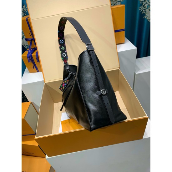 免税版 M13105G 全鋼製 Louis Vuitton x 村上隆 CarryAll Vibe ハンドバッグ|柔らかい羊革とカラフルな Monogram の魅力 30×15×39cm 免税版 M13105G 全鋼製 Louis Vuitton x 村上隆 CarryAll Vibe ハンドバッグ|柔らかい羊革とカラフルな Monogram の魅力 30×15×39cm