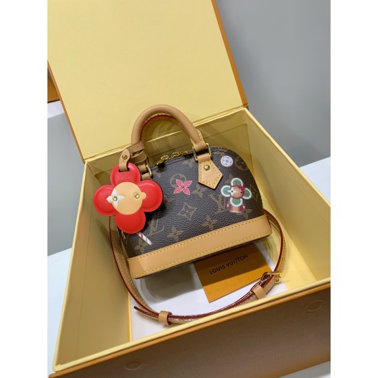 全鋼製 M12199G Nano Alma ハンドバッグ|Candy Factory シリーズのカラフルな祭典ムード 12×8×18cm 全鋼製 M12199G Nano Alma ハンドバッグ|Candy Factory シリーズのカラフルな祭典ムード 12×8×18cm
